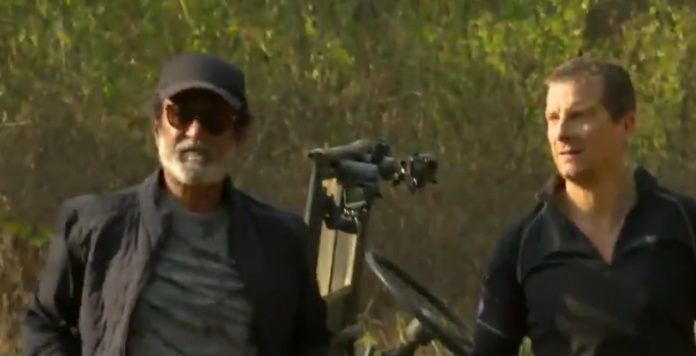 rajinikanth bear grylls wild life adventure