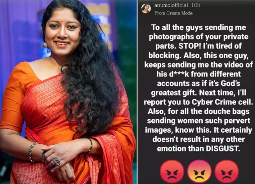 anumol upset with online perverts, sends out stern warning