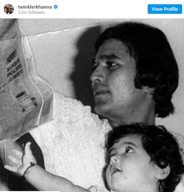 throwback picture twinkle khanna rajesh khanna