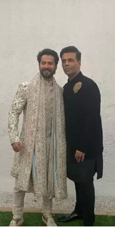 Karan Johar at Varun's Wedding