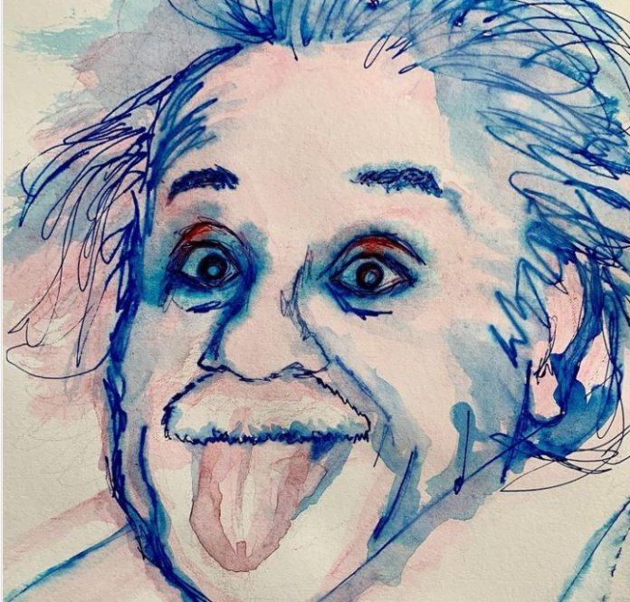 Actor Abhay Deol Turns Doodle Artist with Albert Einstein Painting