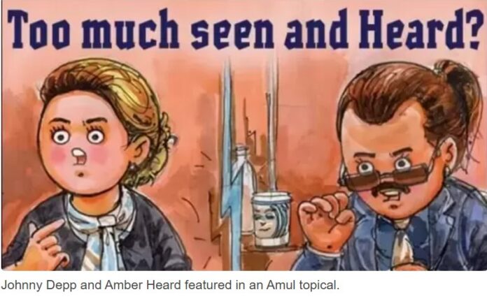 Amul Makes Johnny Depp and Amber Heard's court battle cheesy
