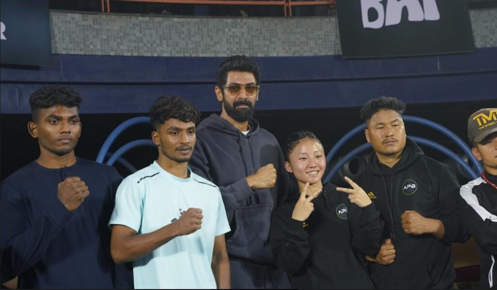 Actor Rana With BoxingBay Champions in Hyderabad