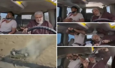 Ajith Kumar Daring Car Action Scene