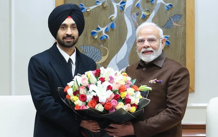 Diljit Dosanjh with PM Modi