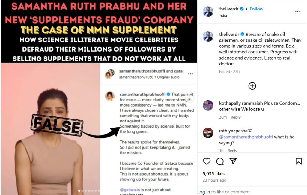Dr Cyric to Samantha: Stop Misleading Followers 1 Samantha Wellness Brand Controversy
